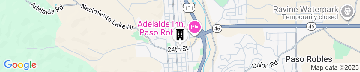 Map for Hotel Siri Downtown - Paso Robles