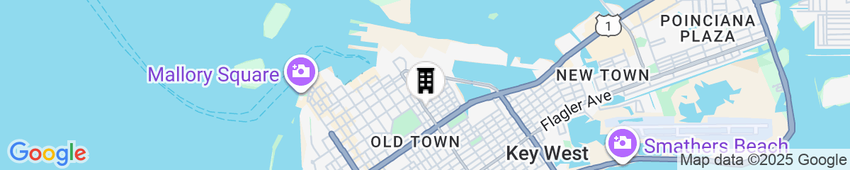 Map for Authors of Key West Guest House