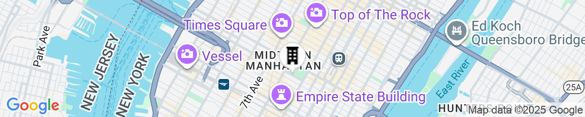 Map for The Bryant Park Hotel