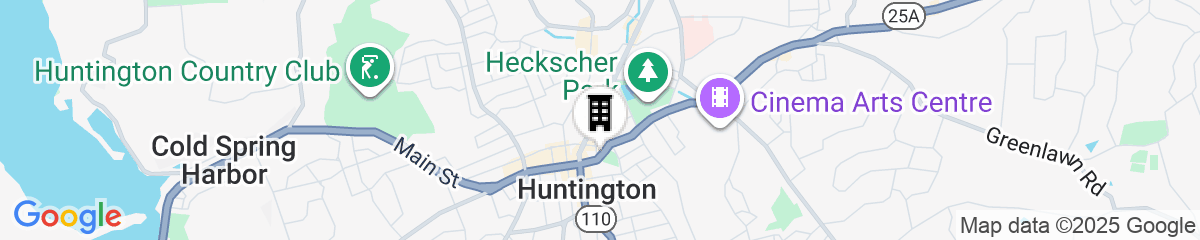 Map for Hampton Inn & Suites Huntington Downtown
