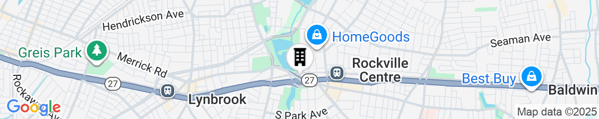Map for Hampton Inn & Suites Rockville Centre