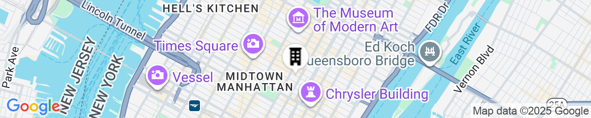 Map for The Gotham Hotel
