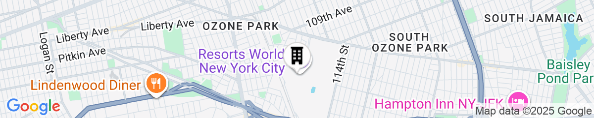 Map for Hyatt Regency JFK Airport at Resorts World New York