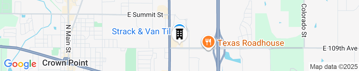 Map for Hampton Inn Crown Point