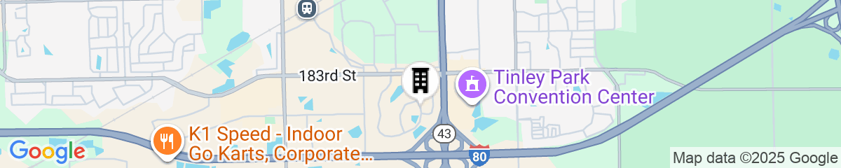 Map for Fairfield Inn & Suites Chicago Tinley Park