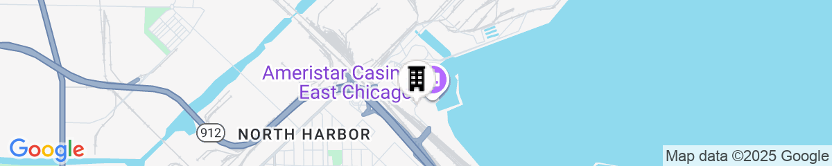 Map for Ameristar Casino Hotel East Chicago
