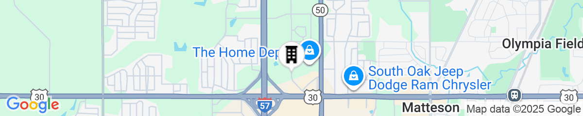 Map for Hampton Inn & Suites Chicago Southland-Matteson