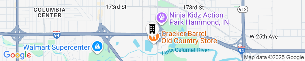 Map for Courtyard by Marriott Chicago Southeast/Hammond