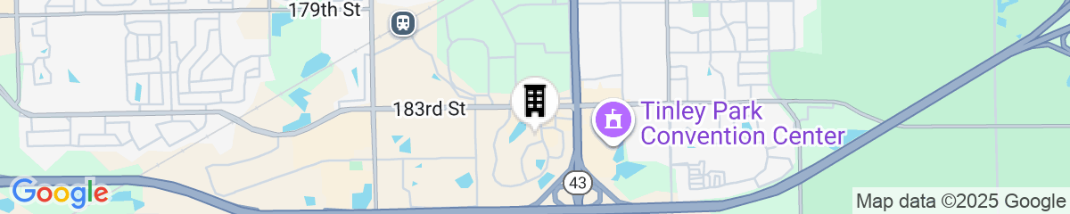Map for Comfort Inn & Suites near Tinley Park Amphitheater