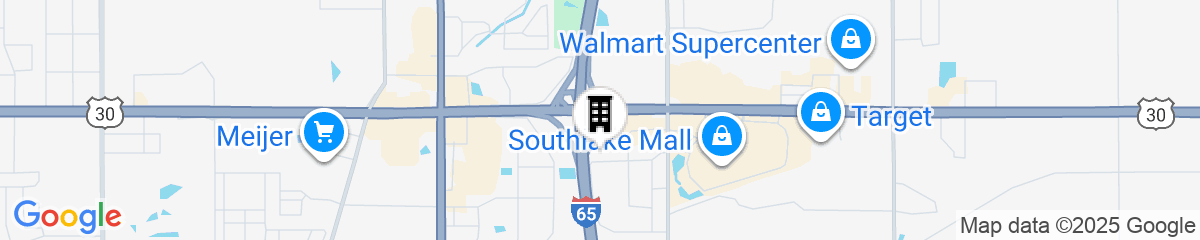 Map for  Comfort Suites Merrillville near US 30