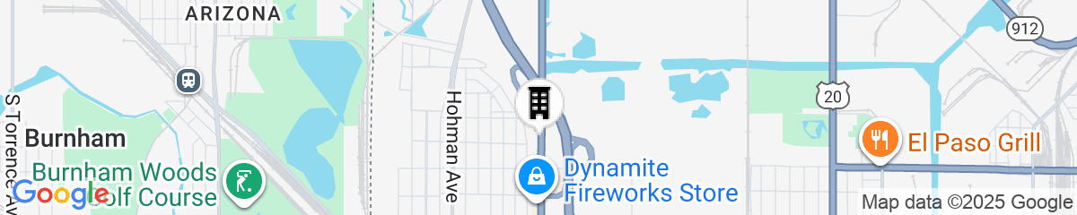 Map for Days Inn and Suites by Wyndham Hammond, IN