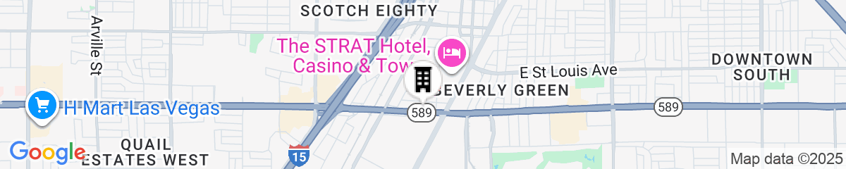 Map for Ahern Hotel Las Vegas