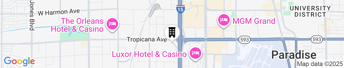 Map for Hampton Inn Tropicana