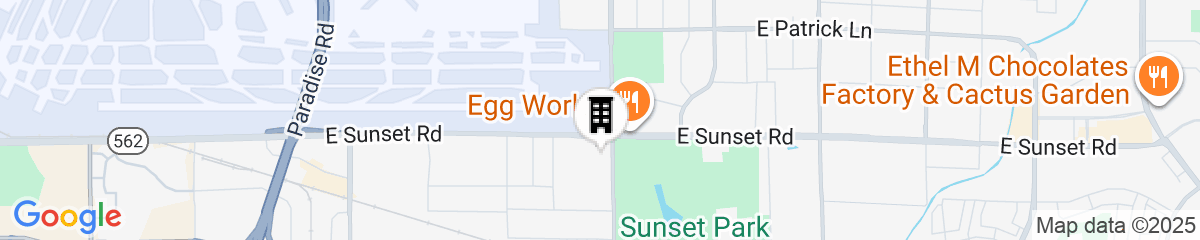 Map for Hampton Inn & Suites Las Vegas Airport