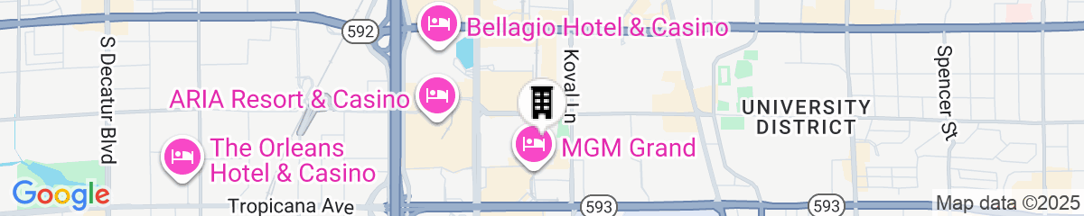 Map for The Signature at MGM Grand (All Suites)