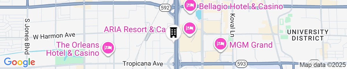 Map for Homewood Suites by Hilton Las Vegas City Center