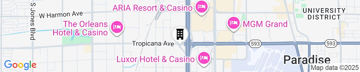 Map for TownePlace Suites By Marriott Las Vegas Stadium District