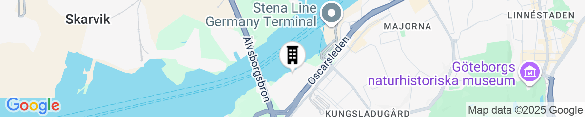 Map for Quality Hotel Waterfront, Goteborg