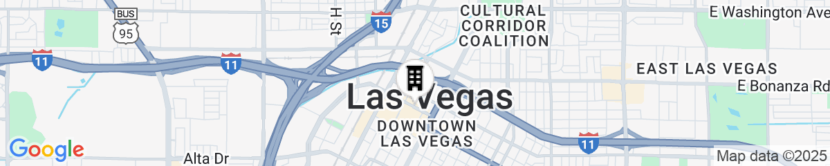 Map for Downtown Grand Las Vegas