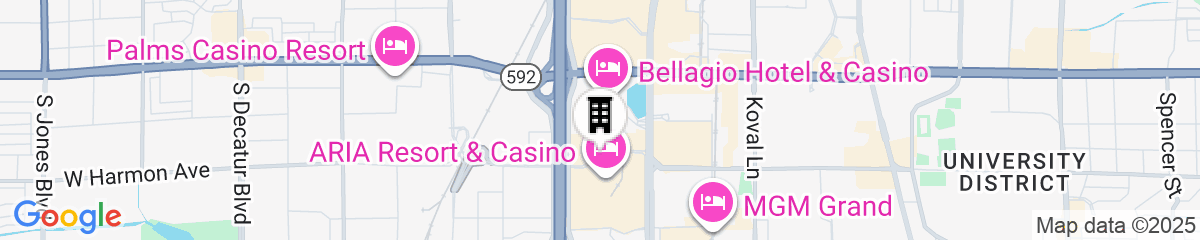 Map for Jet Luxury at the Vdara Condo Hotel