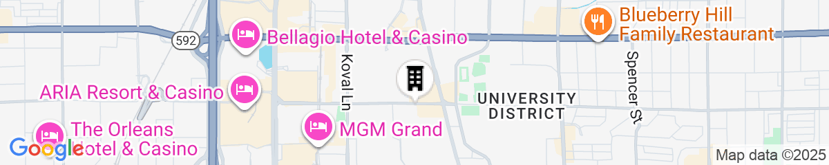 Map for Alexis Park All Suite Resort