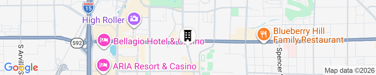 Map for Silver Sevens Hotel and Casino, a Wyndham Garden