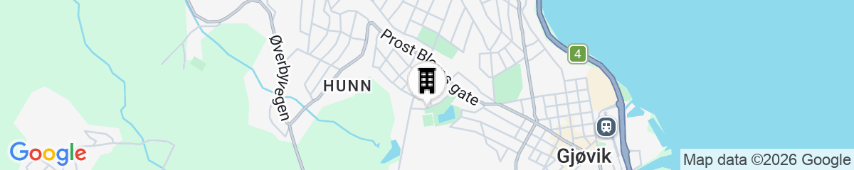Map for Hovdetun - Gjøvik Vandrerhjem - Hostel