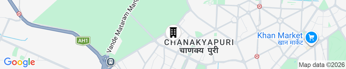 Map for The Leela Palace New Delhi