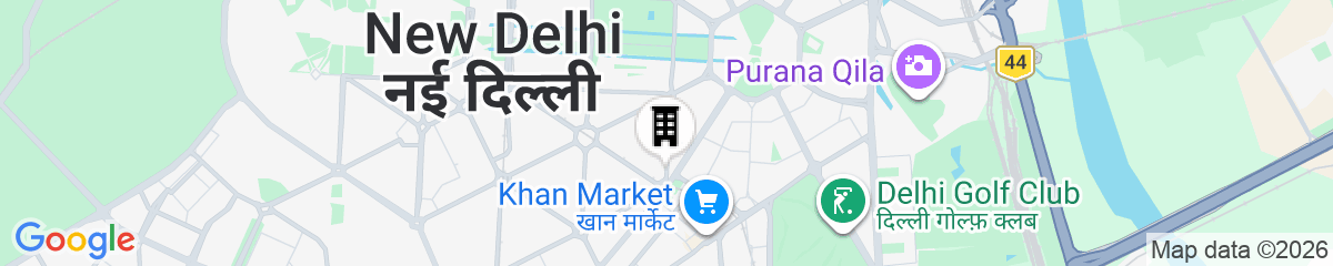 Map for Taj Mahal, New Delhi