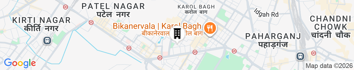 Map for Hotel Cosmo Near BLK Hospital Karol Bagh