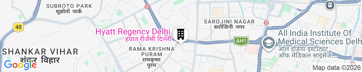 Map for Hyatt Regency Delhi