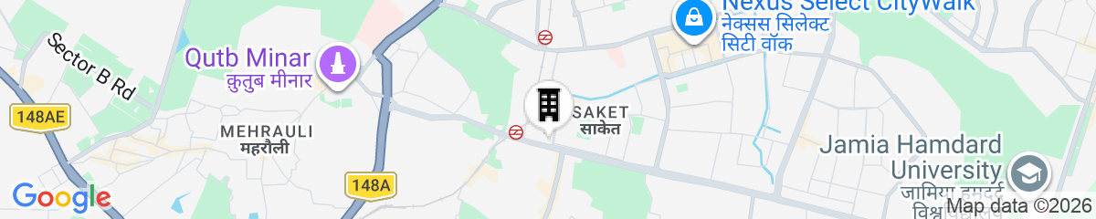 Map for Hide-In Hostel Delhi