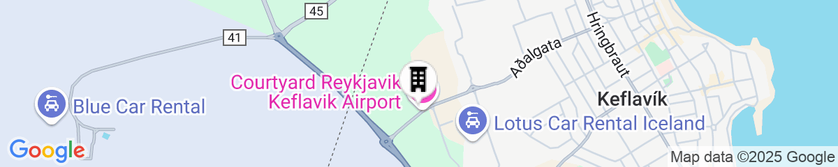 Map for Courtyard by Marriott Reykjavik Keflavik Airport