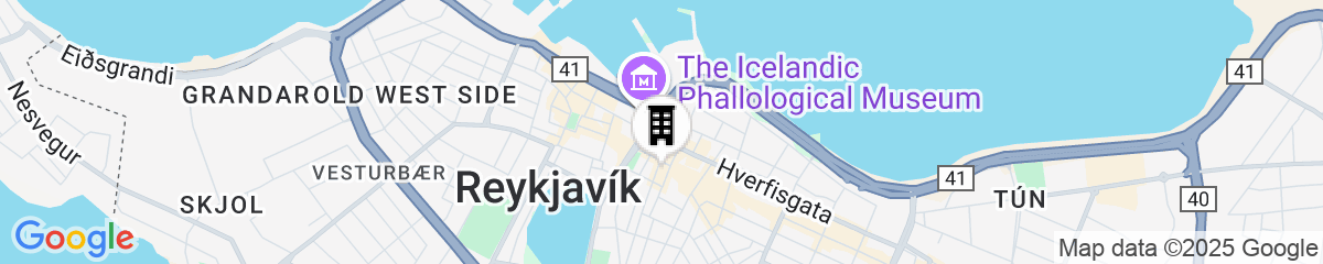 Map for Þingholt by Center Hotels