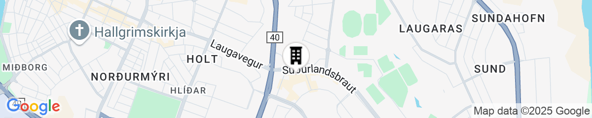 Map for Hilton Reykjavik Nordica