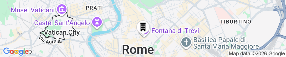 Map for Rental in Rome Crociferi 1
