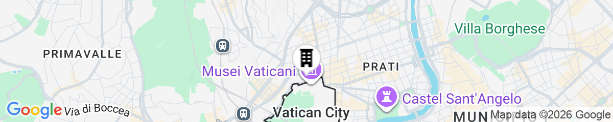 Map for B&B Vatican's Keys