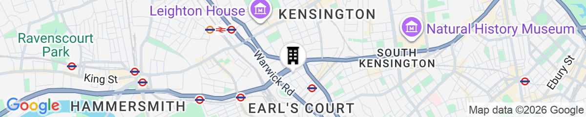 Map for Brit Hotels Earls Court