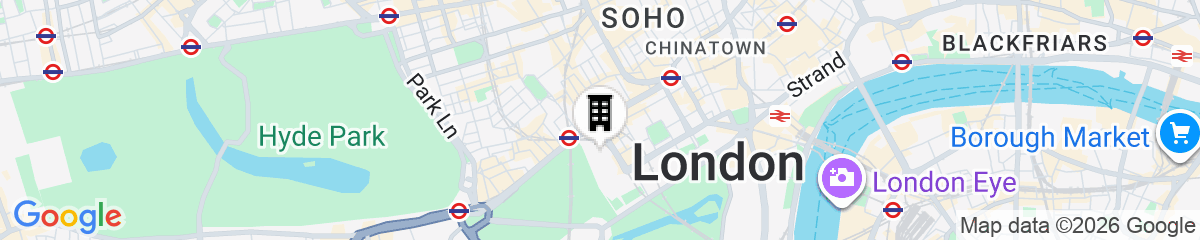 Map for Althoff St. James's Hotel & Club London