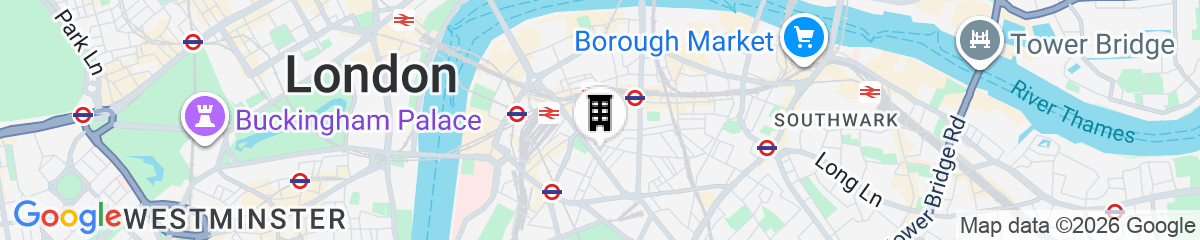 Map for Hampton by Hilton London Waterloo