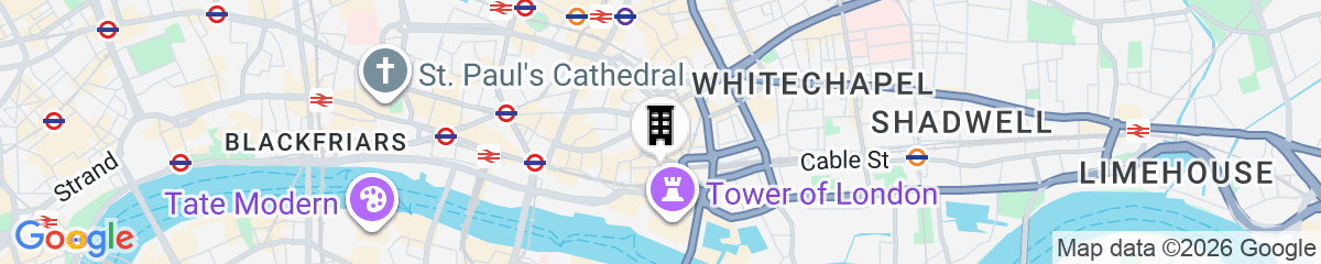 Map for Leonardo Royal Hotel London City - Tower of London