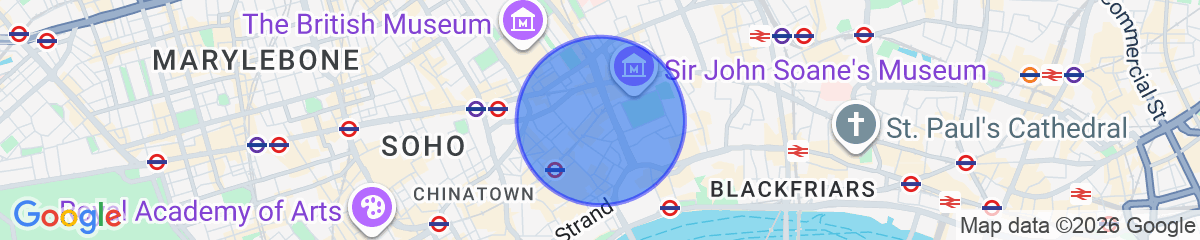 Map for Covent Garden 1-bed Apt Sleeps 4, 7 min to Station