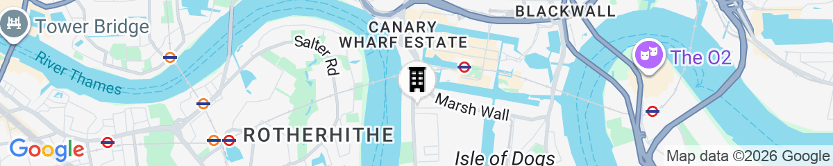 Map for Marlin Apartments Canary Wharf