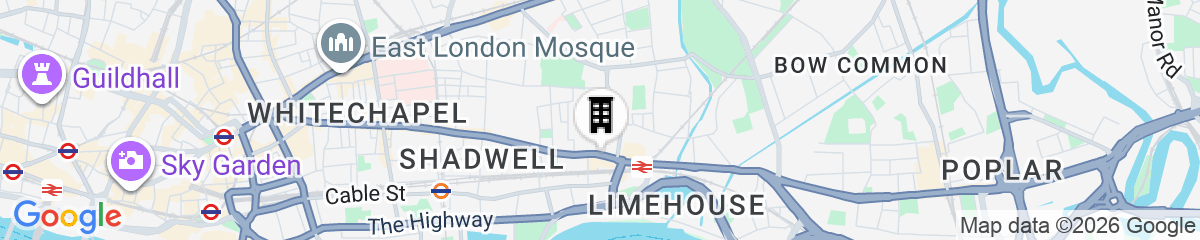 Map for Marlin Apartments Commercial Road - Limehouse