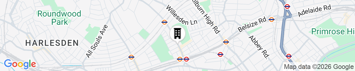 Map for Queens Park by Viridian Apartments