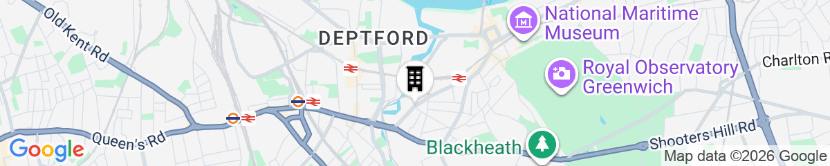 Map for Staycity Aparthotels, London, Greenwich High Road