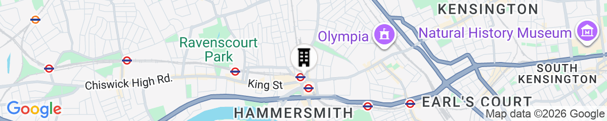 Map for St Christopher's Inn Hammersmith