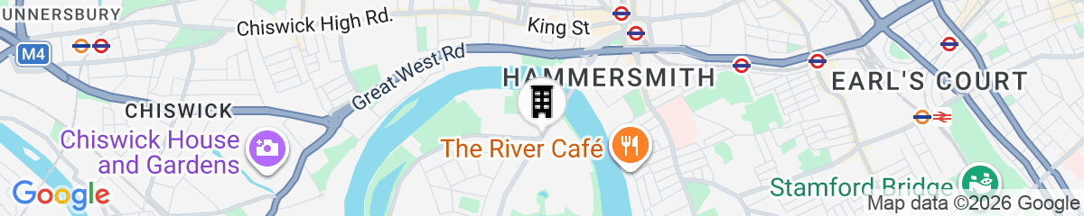 Map for The Bridge in Barnes