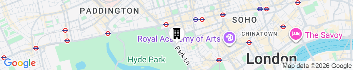Map for JW Marriott Grosvenor House London