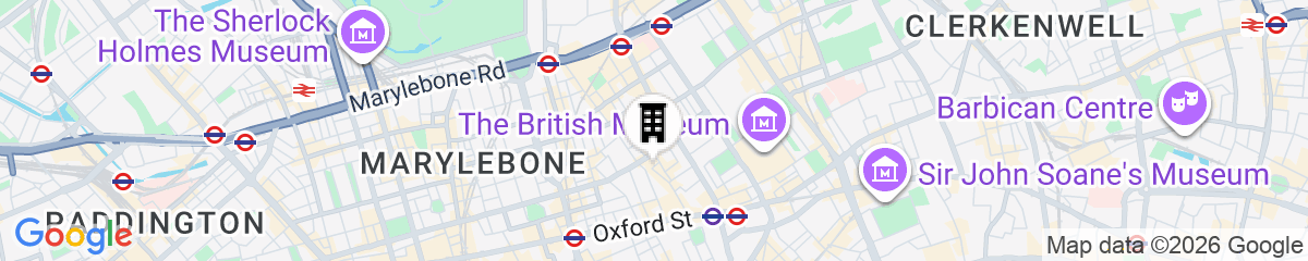 Map for The Rathbone Hotel, Fitzrovia